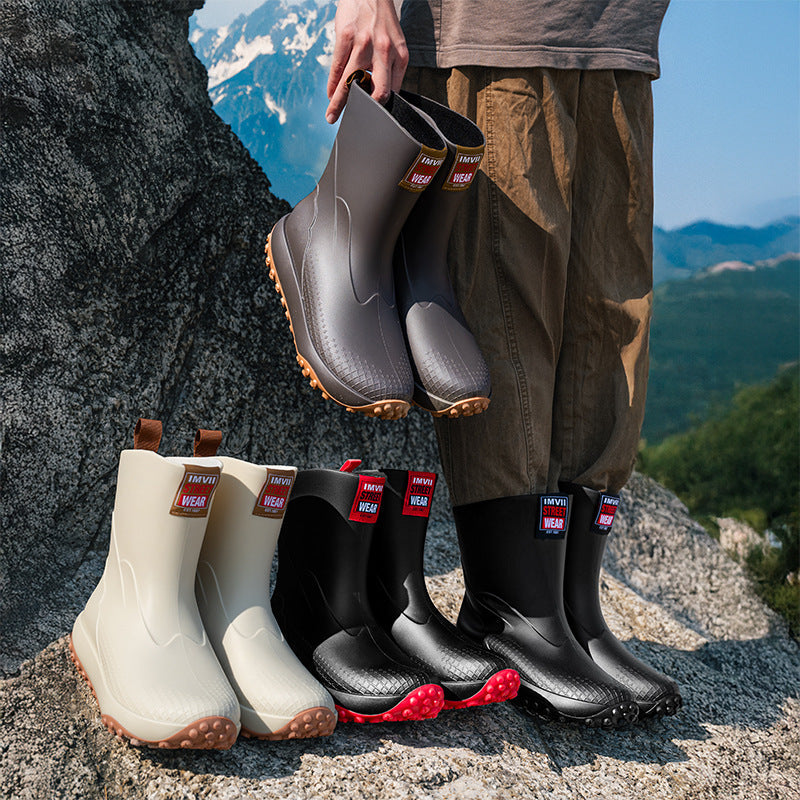 Herren-Gummistiefel mit praktischem Einstieg für den Alltag