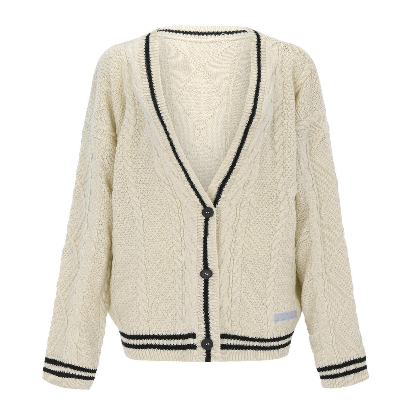 Oversized Strick-Cardigan mit V-Ausschnitt für einen lässigen Look