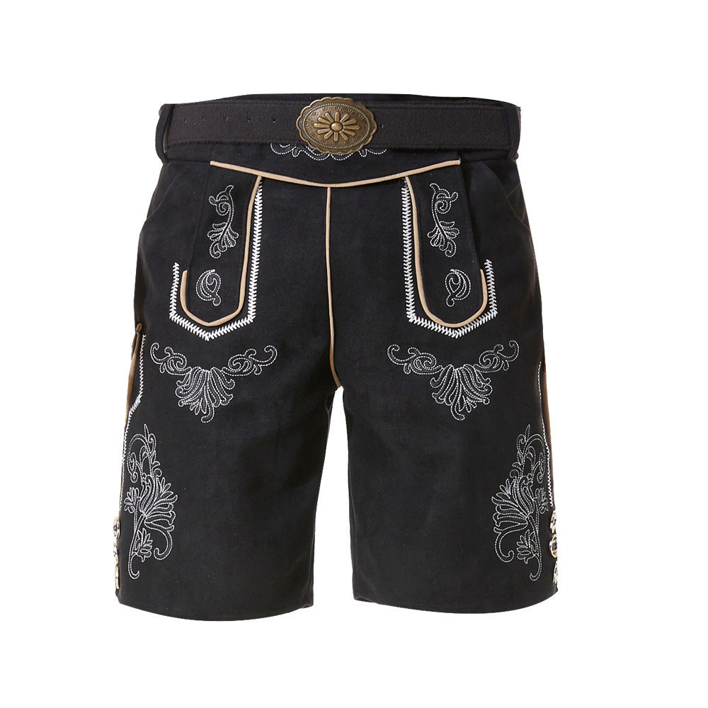 Herren-Trachtenlederhose mit traditionellem Design und sorgfältigen Details