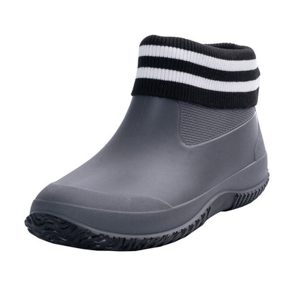 Herren Gummistiefel Kurzschaft Wasserdicht Mit Profilsohle