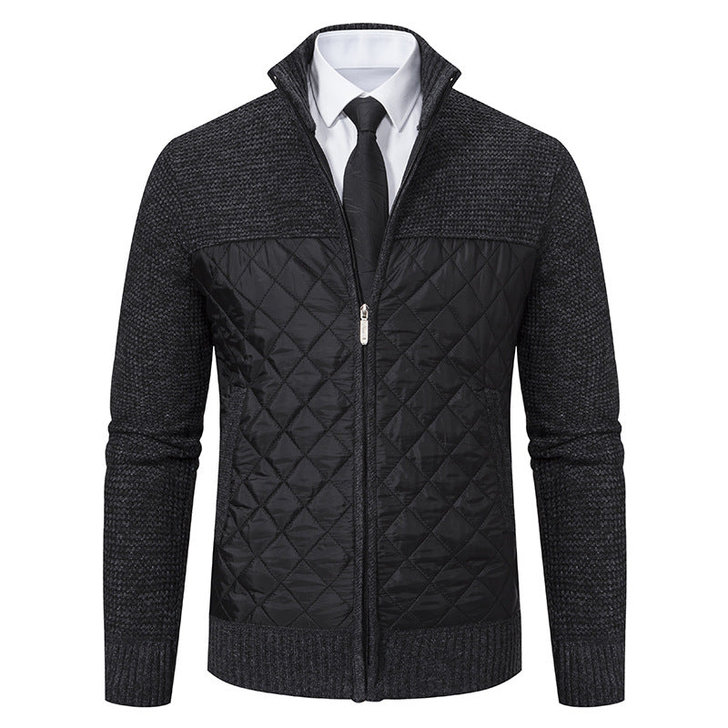 Gestrickte Ärmelpartie der Herren-Hybridstrickjacke