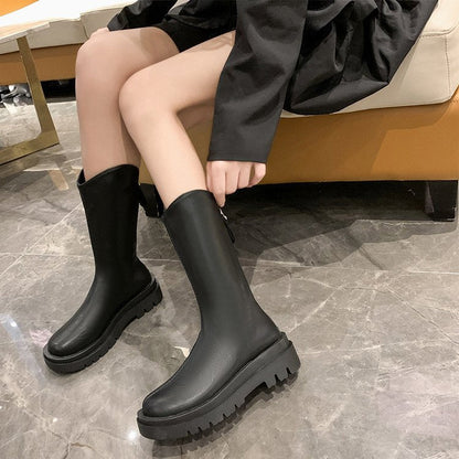 Damen-Gummistiefel als Paar mit hohem Schaft für nasses Wetter