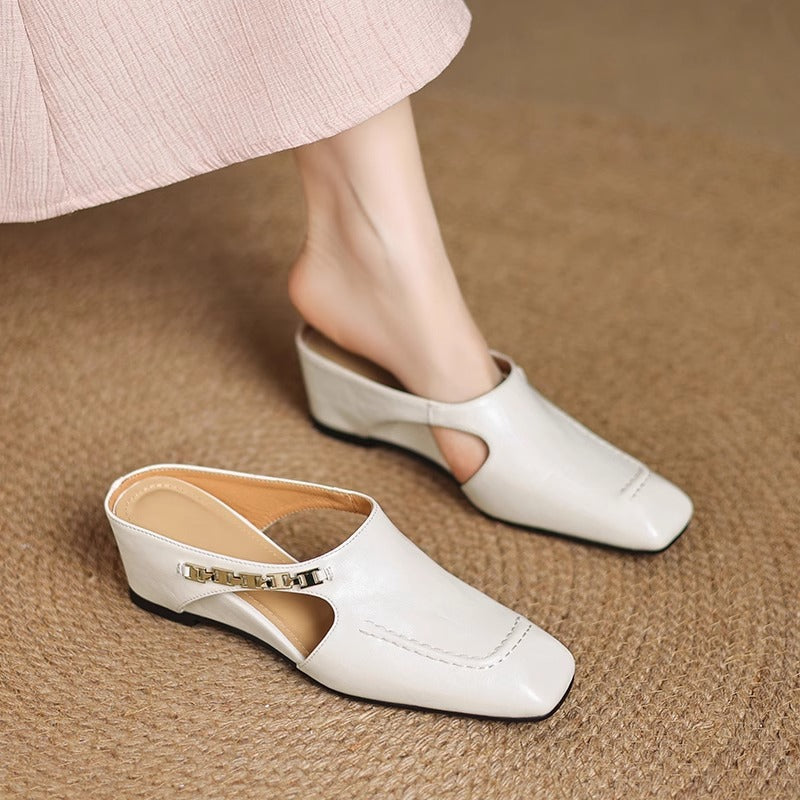 Damen-Slipper Mit Gepolstertem Fußbett Und Offener Ferse