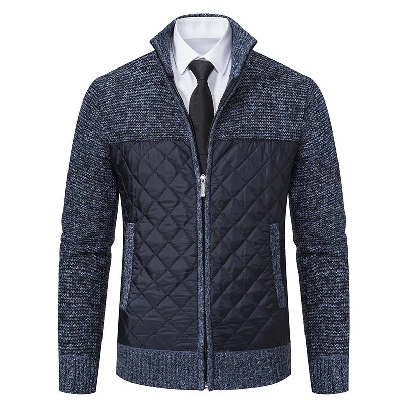 Herrenjacke mit Stehkragen und durchgehendem Reissverschluss