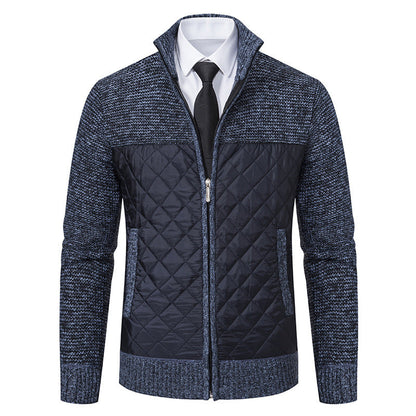 Herrenjacke mit Stehkragen und durchgehendem Reissverschluss