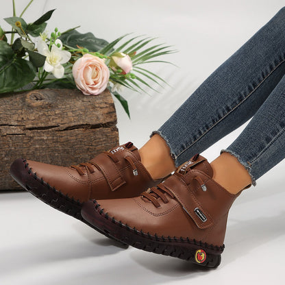 Damen Ankle Boots Mit Klettverschluss Und Rutschfester Gummisohle