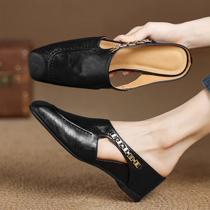 Damen-Slipper Mit Gepolstertem Fußbett Und Offener Ferse