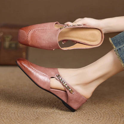 Damen-Slipper Mit Gepolstertem Fußbett Und Offener Ferse