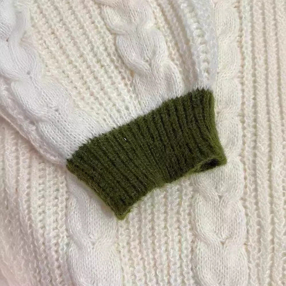 Vorderansicht des Damen-Cardigans mit strukturierter Strickoptik