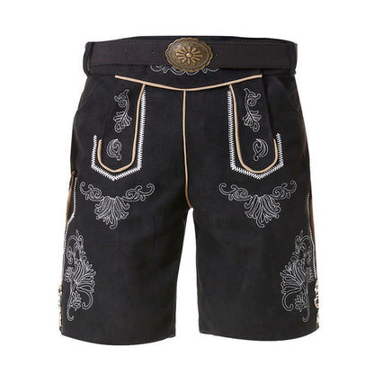 Herren-Trachtenlederhose aus Veloursleder in der Gesamtansicht