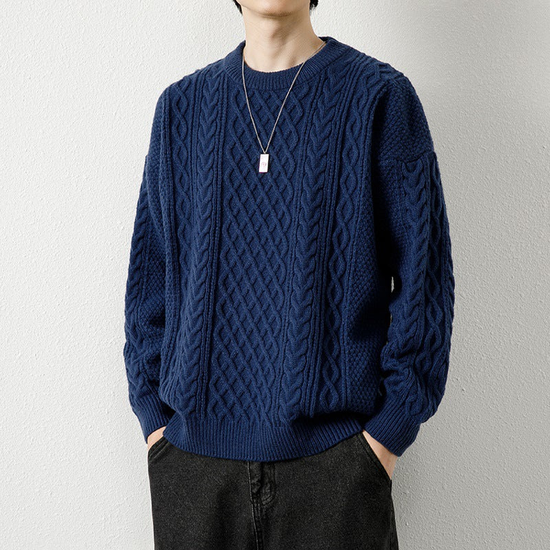 Jungen Pullover Rundhalsausschnitt Lockerer Schnitt Langarm – Baumwoll-Mischung
