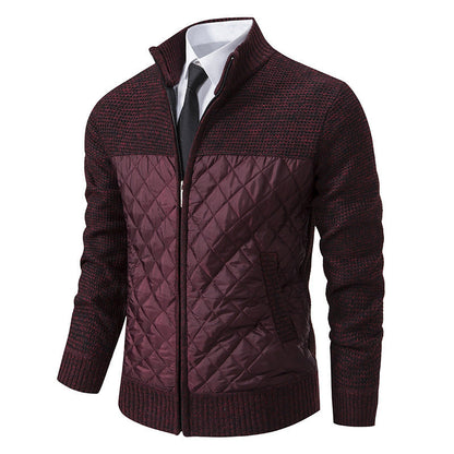 Herren-Hybridstrickjacke als wärmende Jacke für den Alltag