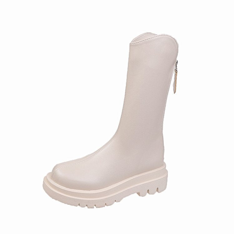 Damen-Gummistiefel in Rückansicht mit hohem Schaft