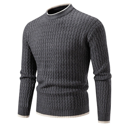 Men's Sweater Loose Fit Long Sleeve Solid Colors – Cotton Blend