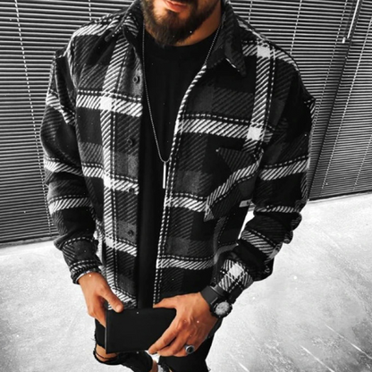 Herren Langarmhemd Mit Regulärer Passform Und Strukturierter Schnittführung