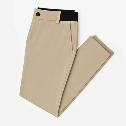 Men's stretch pants with elastic waistband and modern slim fit