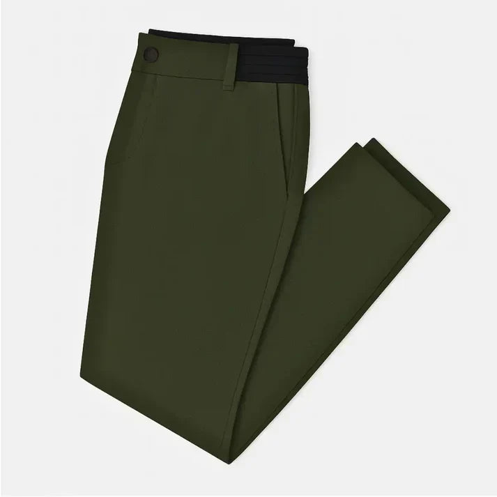Men's stretch pants with elastic waistband and modern slim fit