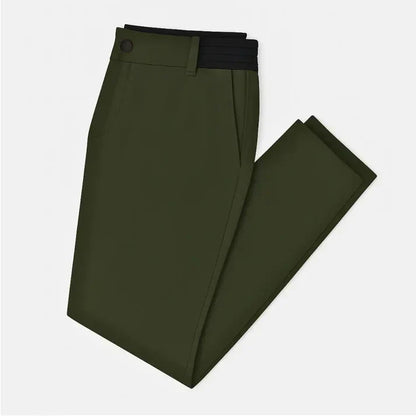 Men's stretch pants with elastic waistband and modern slim fit