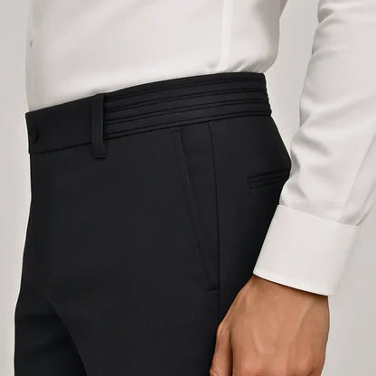 Men's stretch pants with elastic waistband and modern slim fit