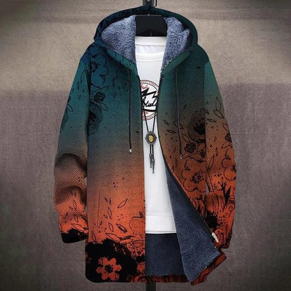 Damen Fleecejacke Mit Künstlerischem Print Für Den Herbst