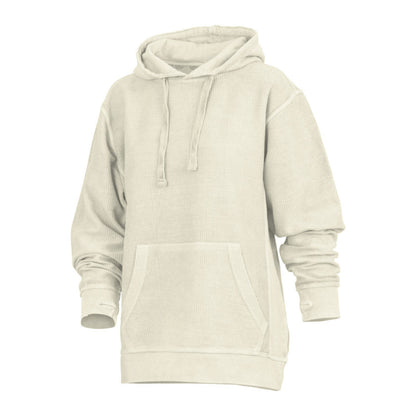 Damen Hoodie Mit Stone-Wash-Optik, Kängurutasche Und Daumenöffnungen