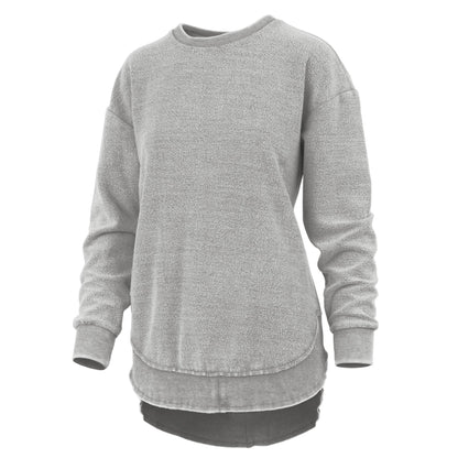 Women's Fleece Poncho with Reversed Soft Texture and High-Low Hem