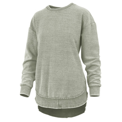 Women's Fleece Poncho with Reversed Soft Texture and High-Low Hem