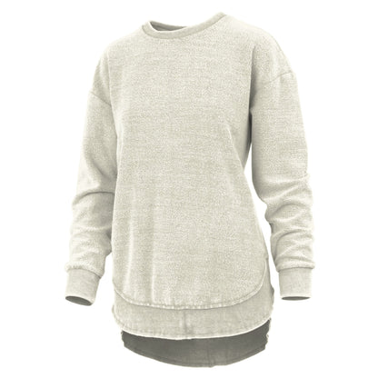 Women's Fleece Poncho with Reversed Soft Texture and High-Low Hem