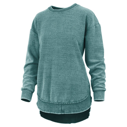 Women's Fleece Poncho with Reversed Soft Texture and High-Low Hem