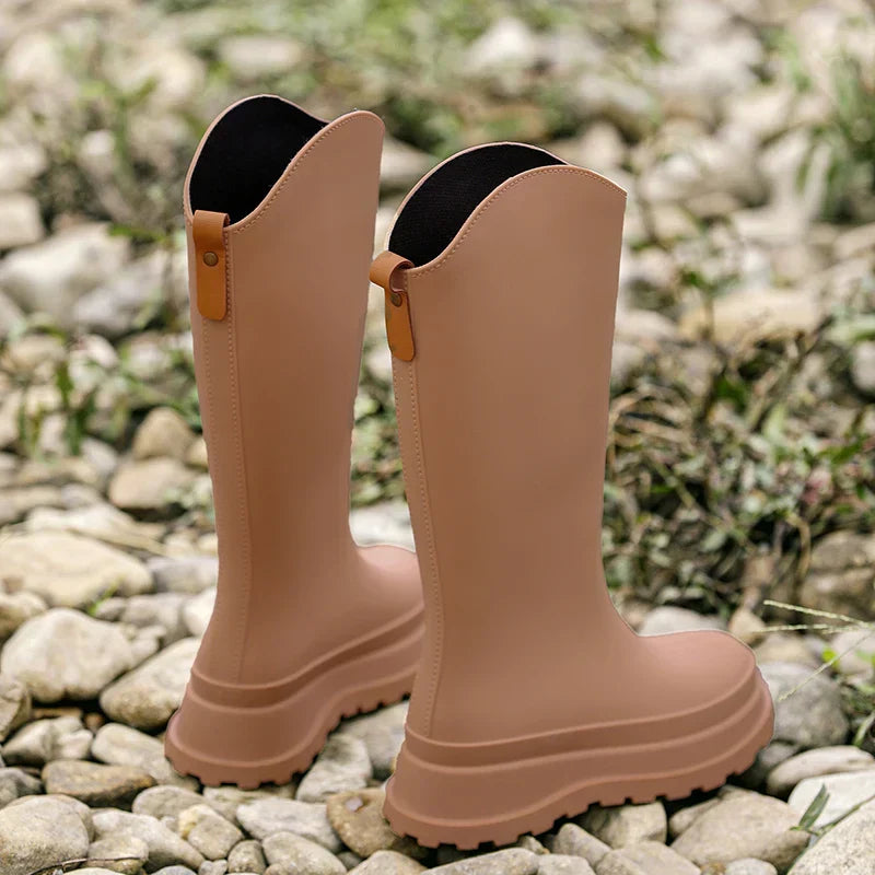 Damen Gummistiefel Hoher Schaft Rutschfeste Sohle