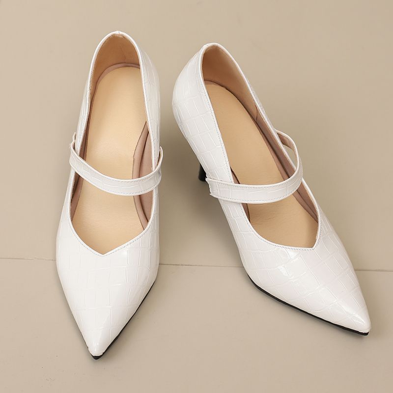 Damen Absatzschuhe Strukturierte Oberfläche Riemen Leichtes Design