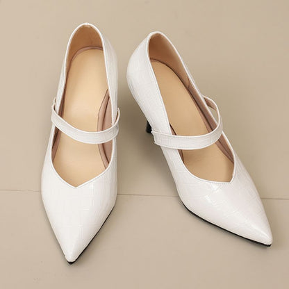 Damen Absatzschuhe Strukturierte Oberfläche Riemen Leichtes Design