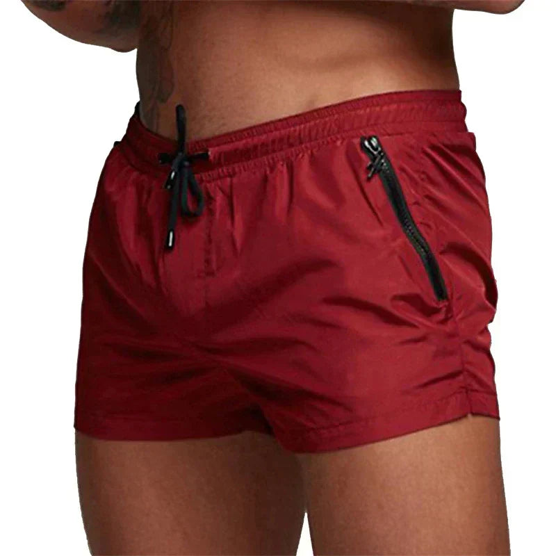 Herren Sommer Badeshorts mit Reißverschlusstaschen