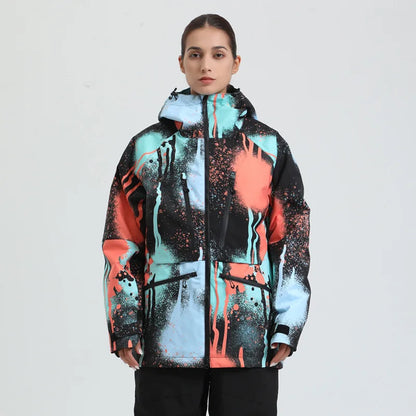Herren & Damen Winter Snowboard Jacke, Atmungsaktive & Wasserabweisende Ski Jacke