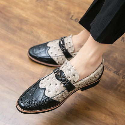 Men's slip-ons with textured upper material