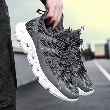 Herren Laufschuhe Mesh Obermaterial Schnell Schnürung Gepolsterte Sohle