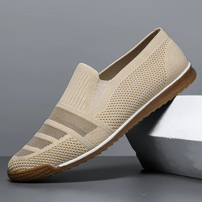 Herren Loafers Aus Atmungsaktivem Strick Mit Gepolstertem Fußbett Und Slip-On