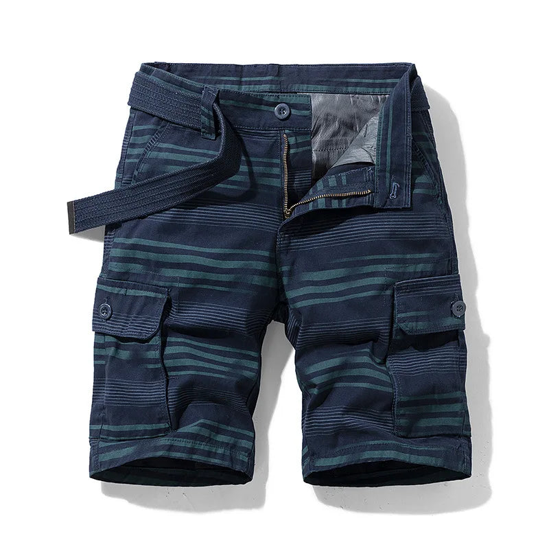 Men's Spring Cargo Shorts with Lightweight Design and Multiple Pockets