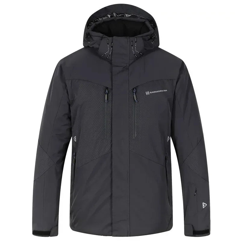 Herren Winter Skianzug Wasserdichte Schneejacke Mit Kapuze Und Weiten Hosen