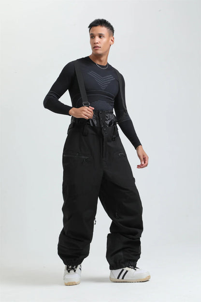 Herren Damen Skihose mit Hosenträgern Schneeoverall Wasserdicht -40 Grad Wärme