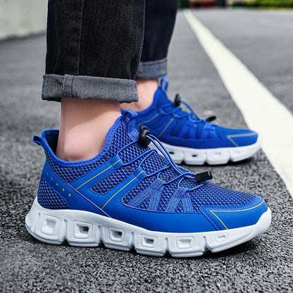 Herren Laufschuhe Mesh Obermaterial Schnell Schnürung Gepolsterte Sohle