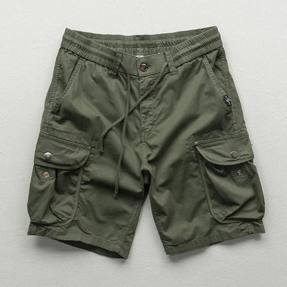 Herren-Cargoshorts mit Kordelzug, Relaxed Fit, mehreren Taschen und 15 cm Beinlänge