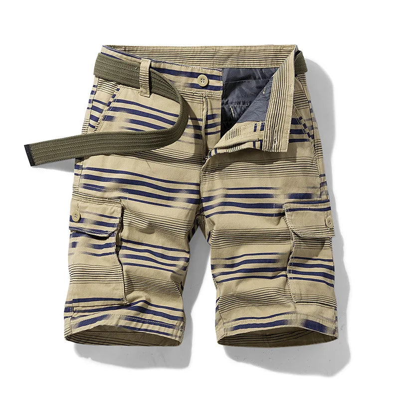 Men's Spring Cargo Shorts with Lightweight Design and Multiple Pockets