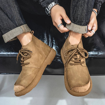 Men's Boots with Lace-up, Padded Sole and Textured Tread