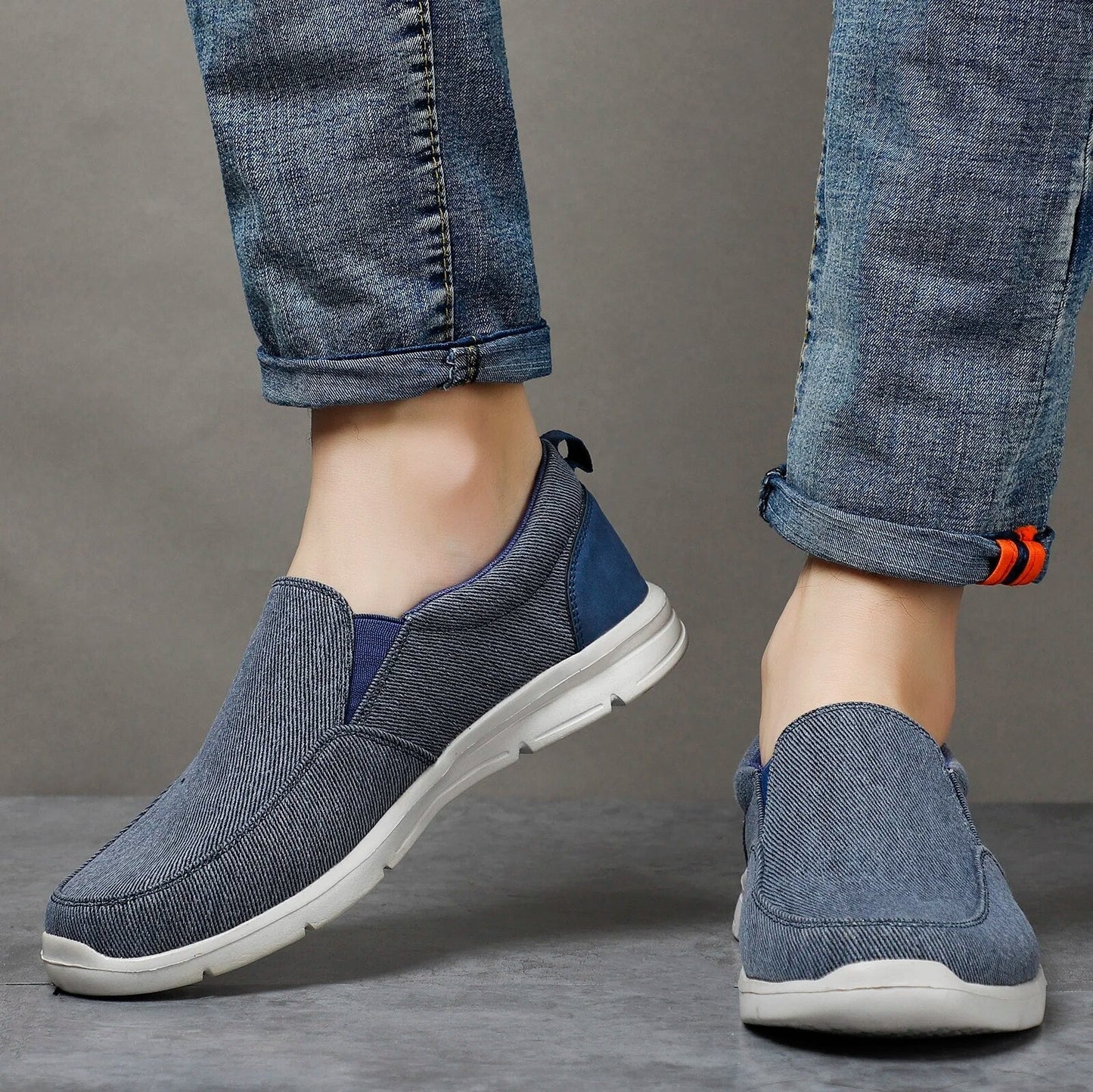 Herren Slip-On Sneaker mit Gepolsterter Sohle – Leichte Freizeitschuhe