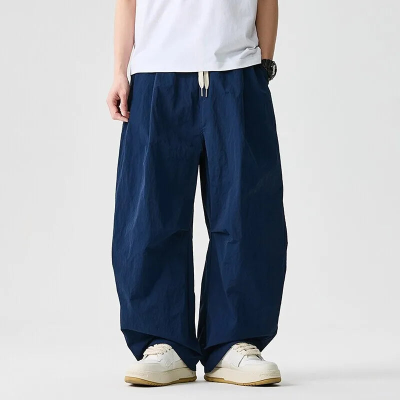 Herren Caprihose mit Allover-Print – Lockerer Schnitt Kordelzugbund