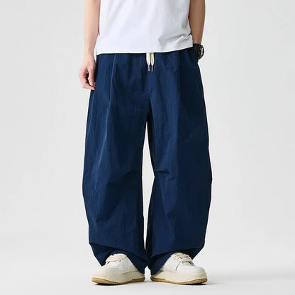 Herren Caprihose mit Allover-Print – Lockerer Schnitt Kordelzugbund