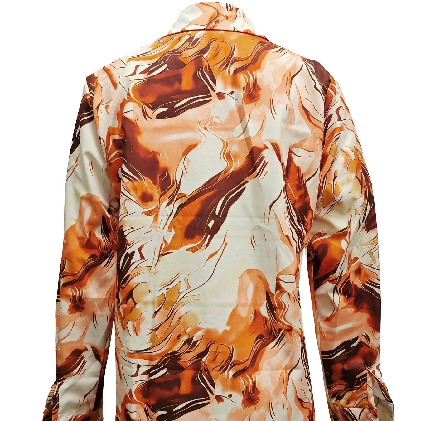 Women's Shirt with Marble Print Flowing Fit