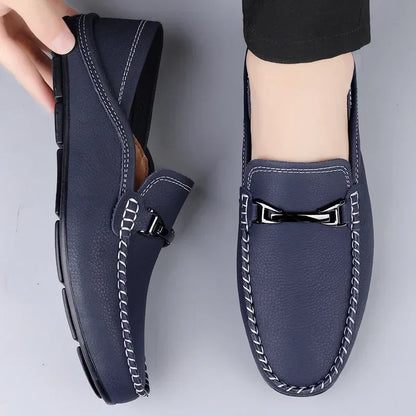 Herren-Loafer mit Metallic-Bit-Akzent und Gummiaußensohle