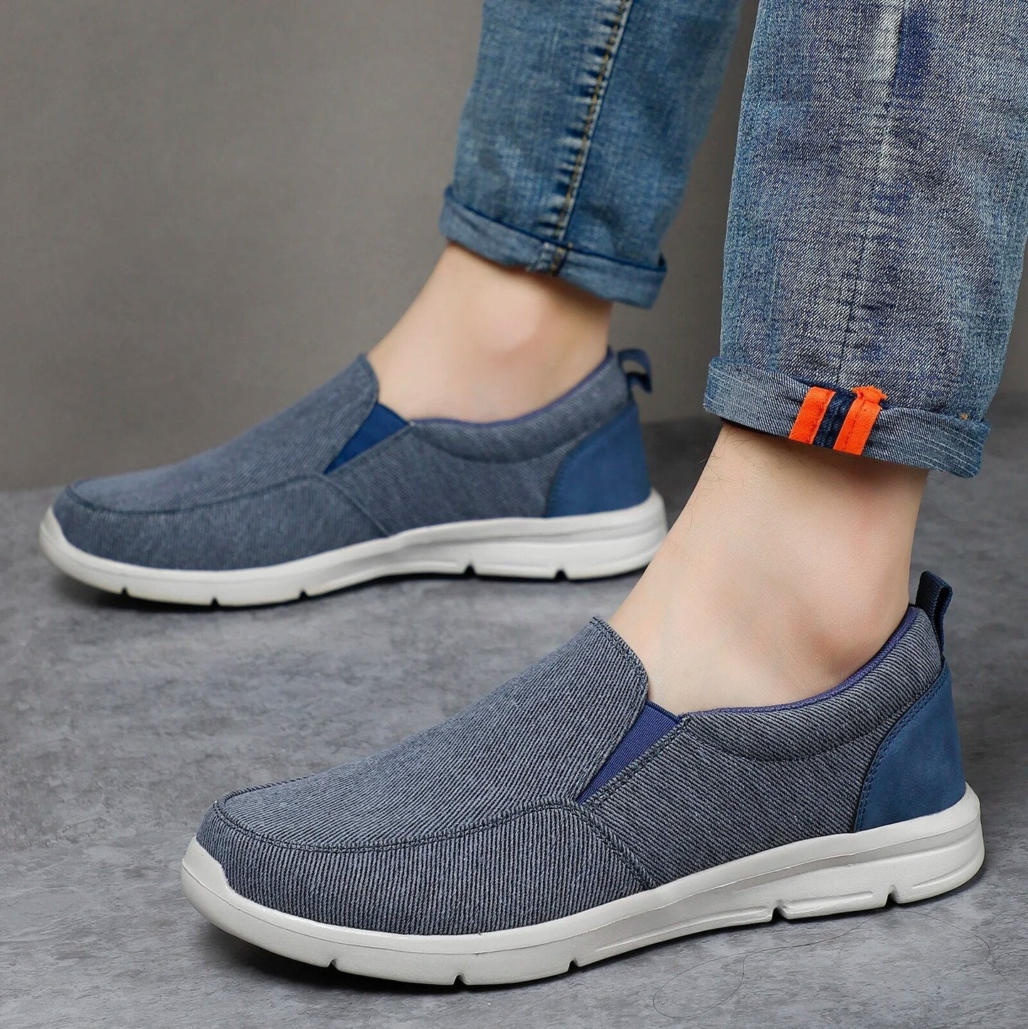 Herren Slip-On Sneaker mit Gepolsterter Sohle – Leichte Freizeitschuhe